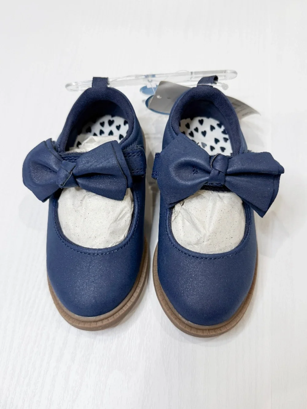 Carter's toddler girl blue bow shoes NWT, size 6